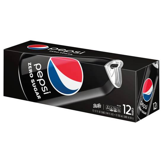 Pepsi Zero Sugar Cola Soda (12 ct, 12 fl oz)