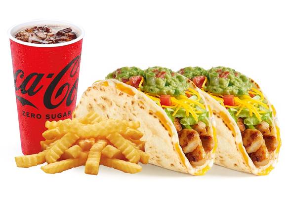 2 Stuffed Quesadilla Tacos Guac'd Up Meal