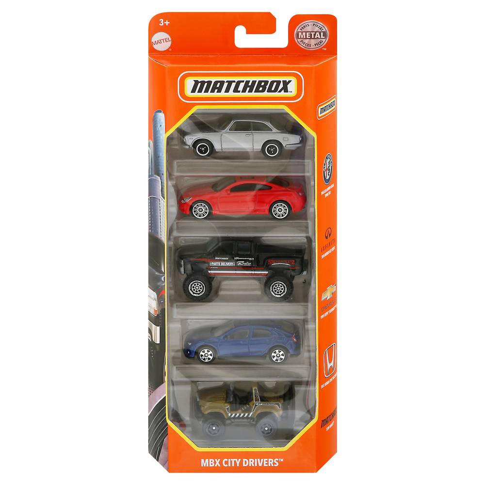 Matchbox Mbx City Drivers Toy Cars(5 Ct) (7.68 oz)