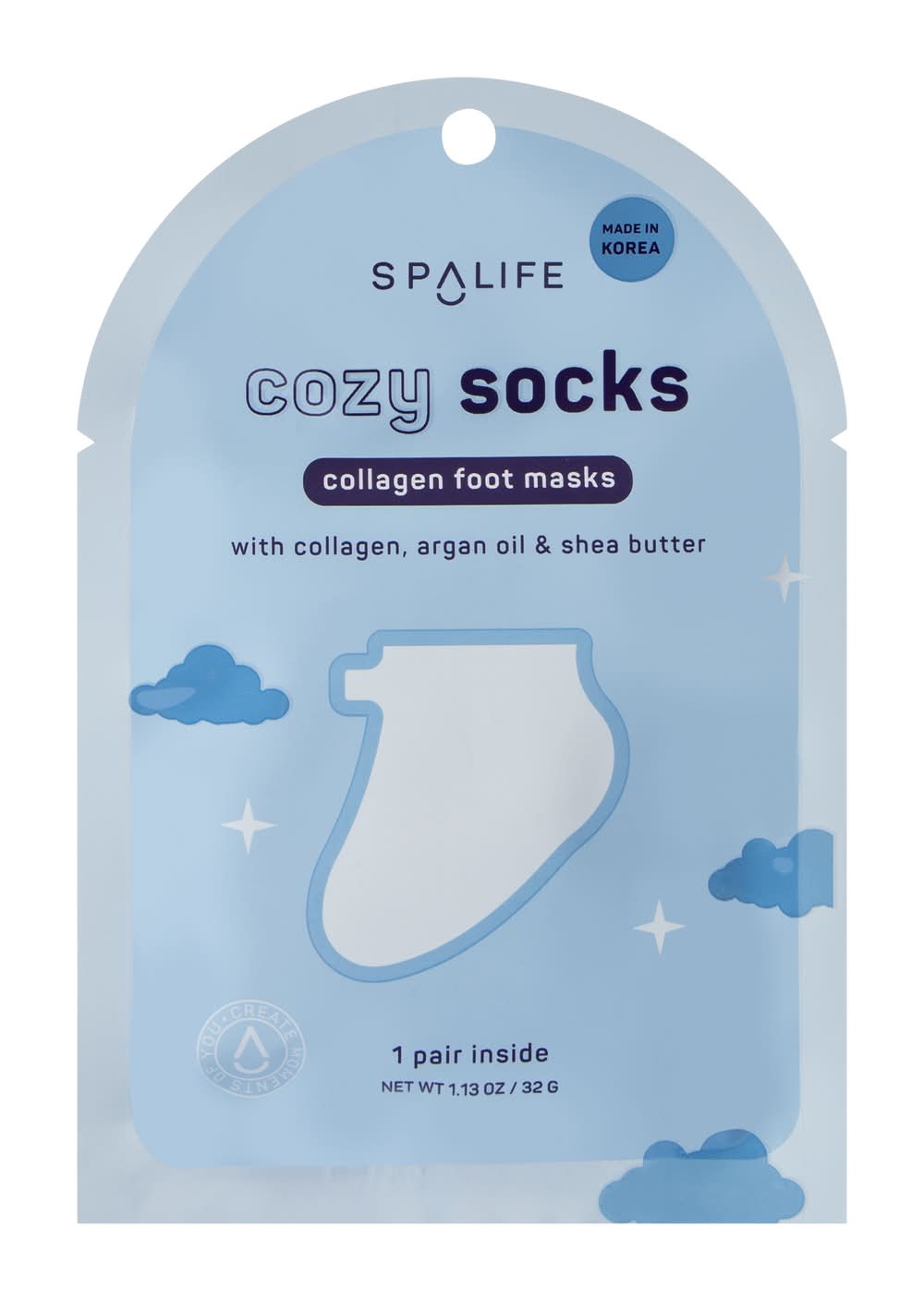 Spalife Cozy Socks Collagen Foot Mask 1-Pair Cozy Socks