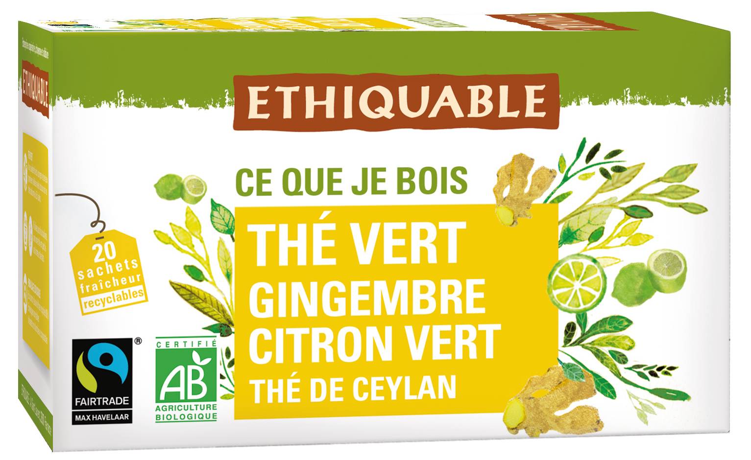 Ethiquable - Thé vert, gingembre - citron vert (20)