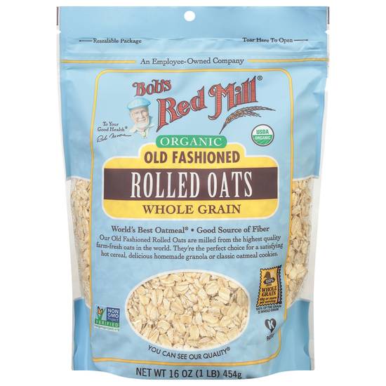 Bob's Red Mill Organic Whole Grain Old Fashioned Rolled Oats (16 oz)