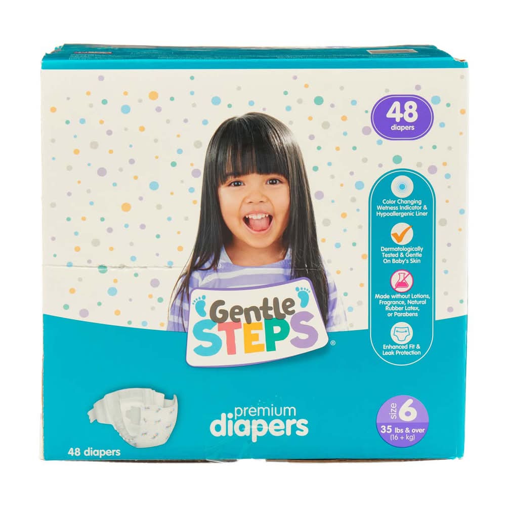 Gentle Steps Premium Baby Diapers Size 6 48 Ct