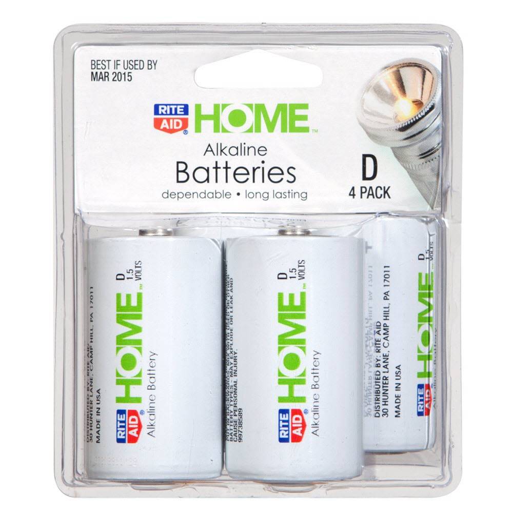 Home Alkaline Batteries D 1.5 Volts
