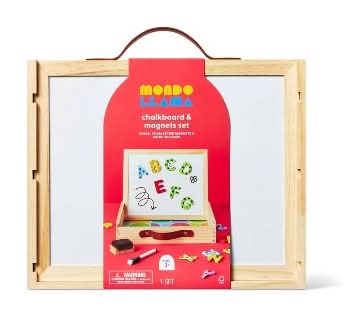 Mondo Llama Kids Chalk Board & Magnets Letters & Numbers Drawing Coloring Kit