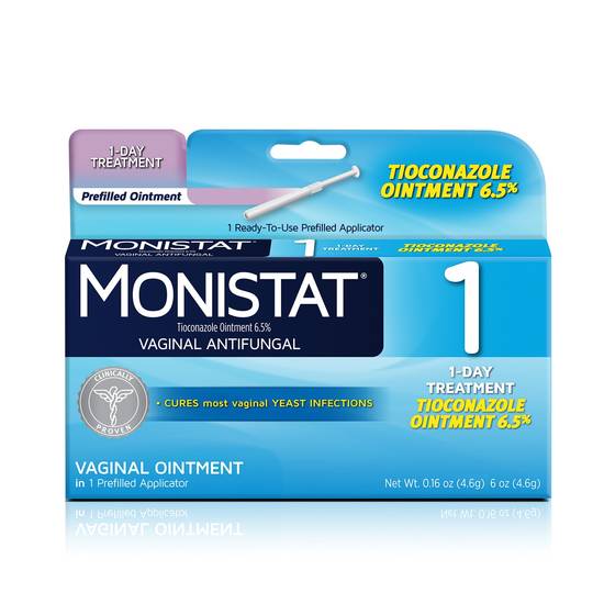 MONISTAT 1-Dose Yeast Infection Treatment, Prefilled Tioconazole Ointment Applicator