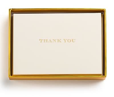 Èccolo Thank You Stationery Kit, Ivory Gold Foil (ST501F)