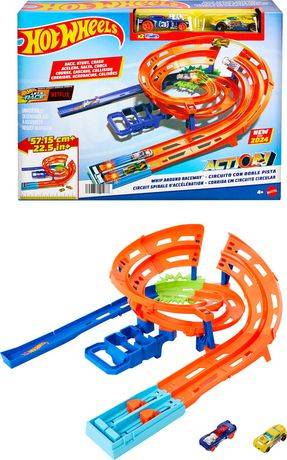 Hot Wheels Whip Around Raceway Toy Car Track Set