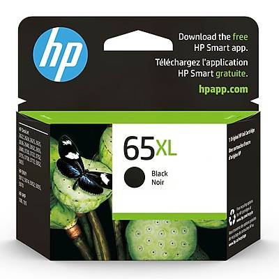 HP Genuine Ink Cartridge, 65XL, Black