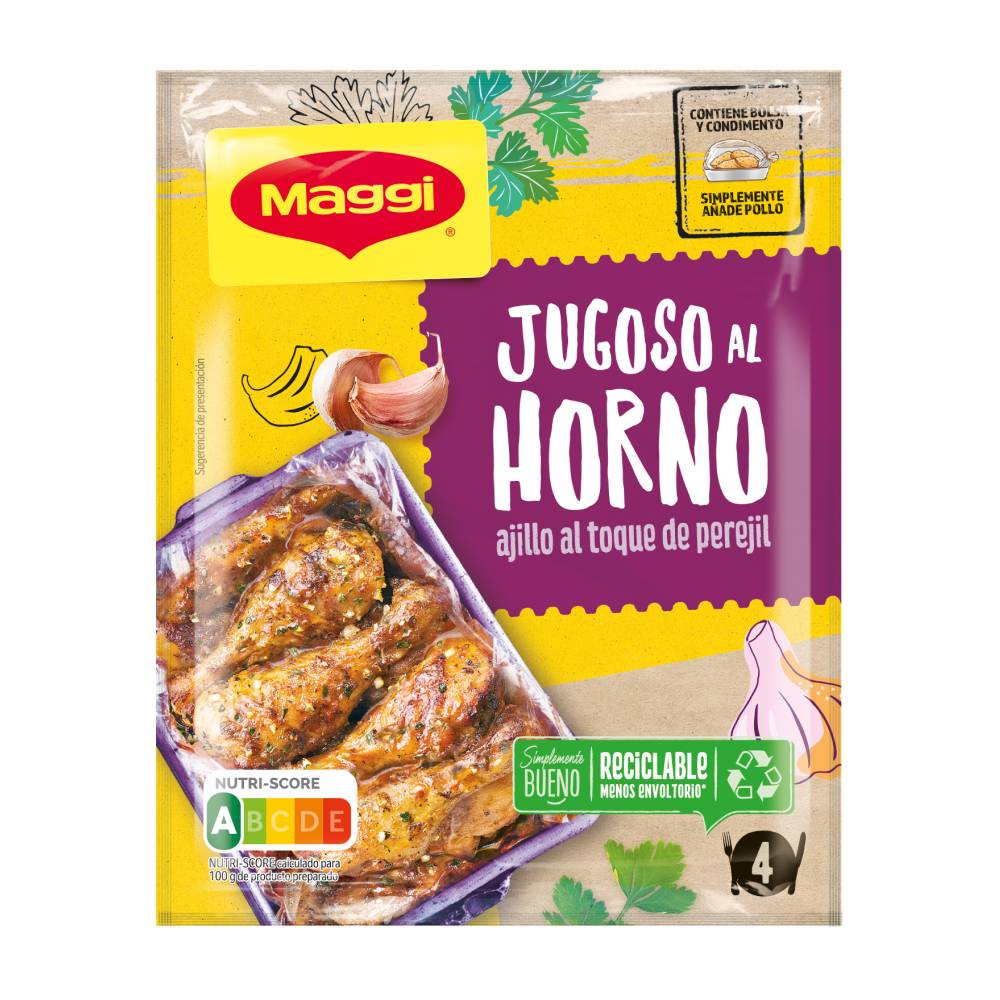 Jugoso Maggi Al Horno Con Ajo 36Gr