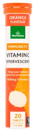 Morrisons Orange, Immunity Vitamin C 1000mg Effervescent Tablets (20 pack)