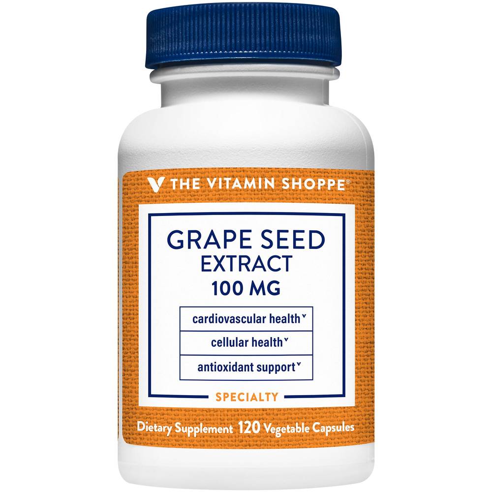 Grape Seed Extract - Antioxidant For Cardiovascular Health - 100 Mg (120 Vegetable Capsules)