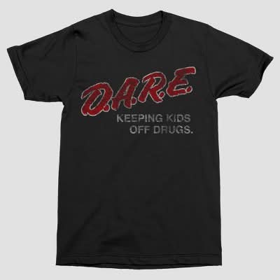 D.A.R.E. Short Sleeve Graphic T-Shirt, Men, XXL, Black