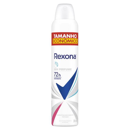 Rexona Desodorante antitranspirante aerossol sem perfume (200ml)