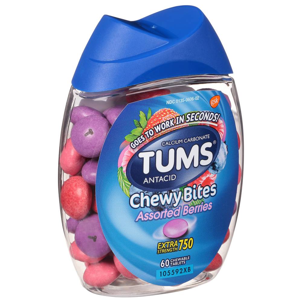 Tums Antacid Chewy Bites Assorted Berries (60 ct)