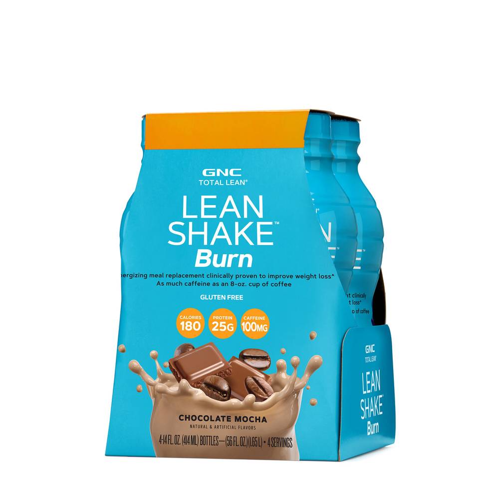 Gnc Lean Shak Burn (4 pack, 14 fl oz) ( chocolate mocha)