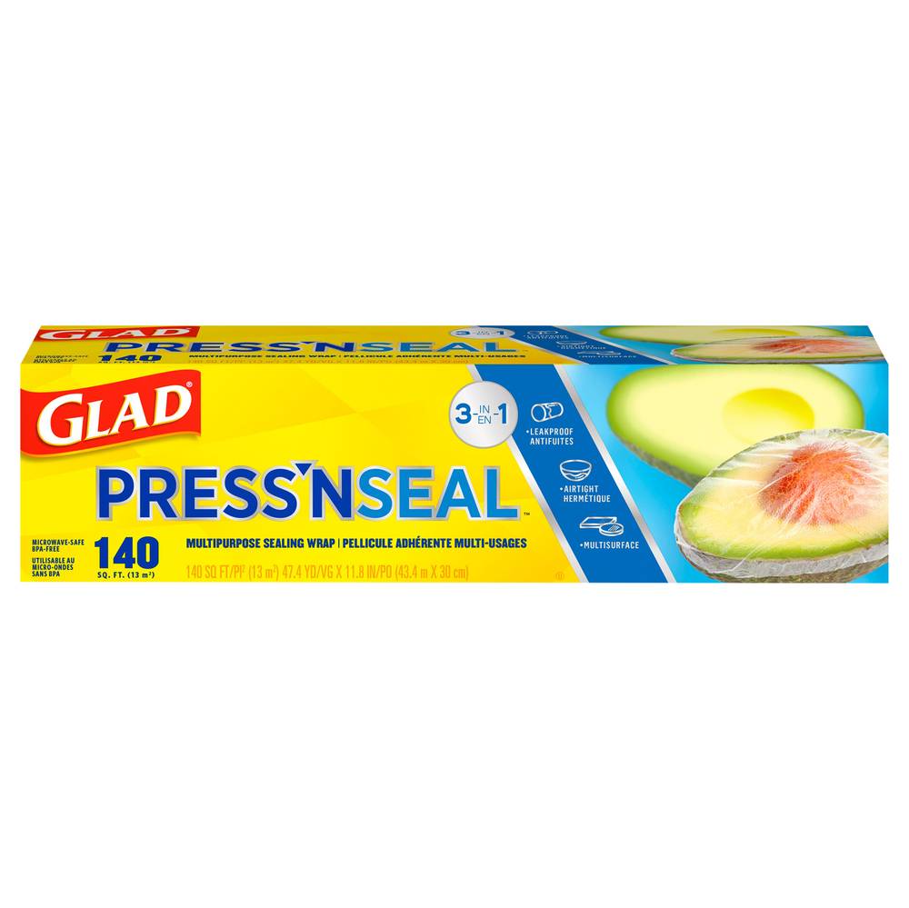 Glad Press'n Seal 140 Sq ft Seal Food Plastic Wrap