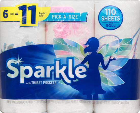 Sparkle Spirited Prints Paper Towels (6 ct)