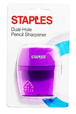 Staples® Manual Pencil Sharpener, Assorted Colors (10898-CC)