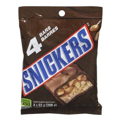 Snickers Chocolate Candy Bars (4 x 52 g)