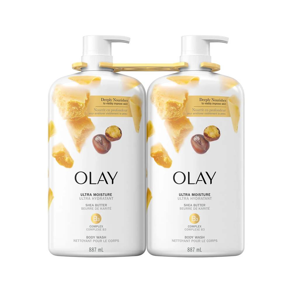 Olay - Nettoyant Corporel Ultra Hydratant Avec Beurre De Karité, 2 X 887 Ml