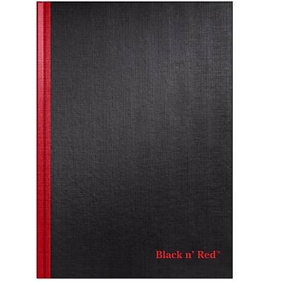 Black N' Red Notebook/Journal, 11 3/4" X 8 1/4", 192 Pages (96 sheets), black/red, (d66174)