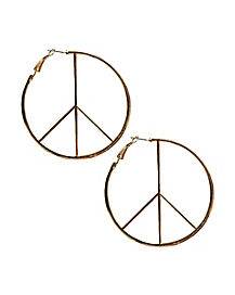 Peace Sign Earrings (One Size Fits Most)