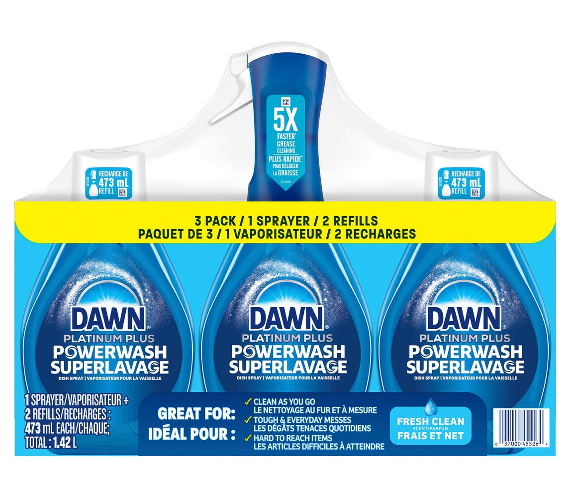 Dawn - Vaporisateur De Savon À Vaisselle Platinum Powerwash Avec Recharges / Dawn Platinum Powerwash Dish Spray With Refills