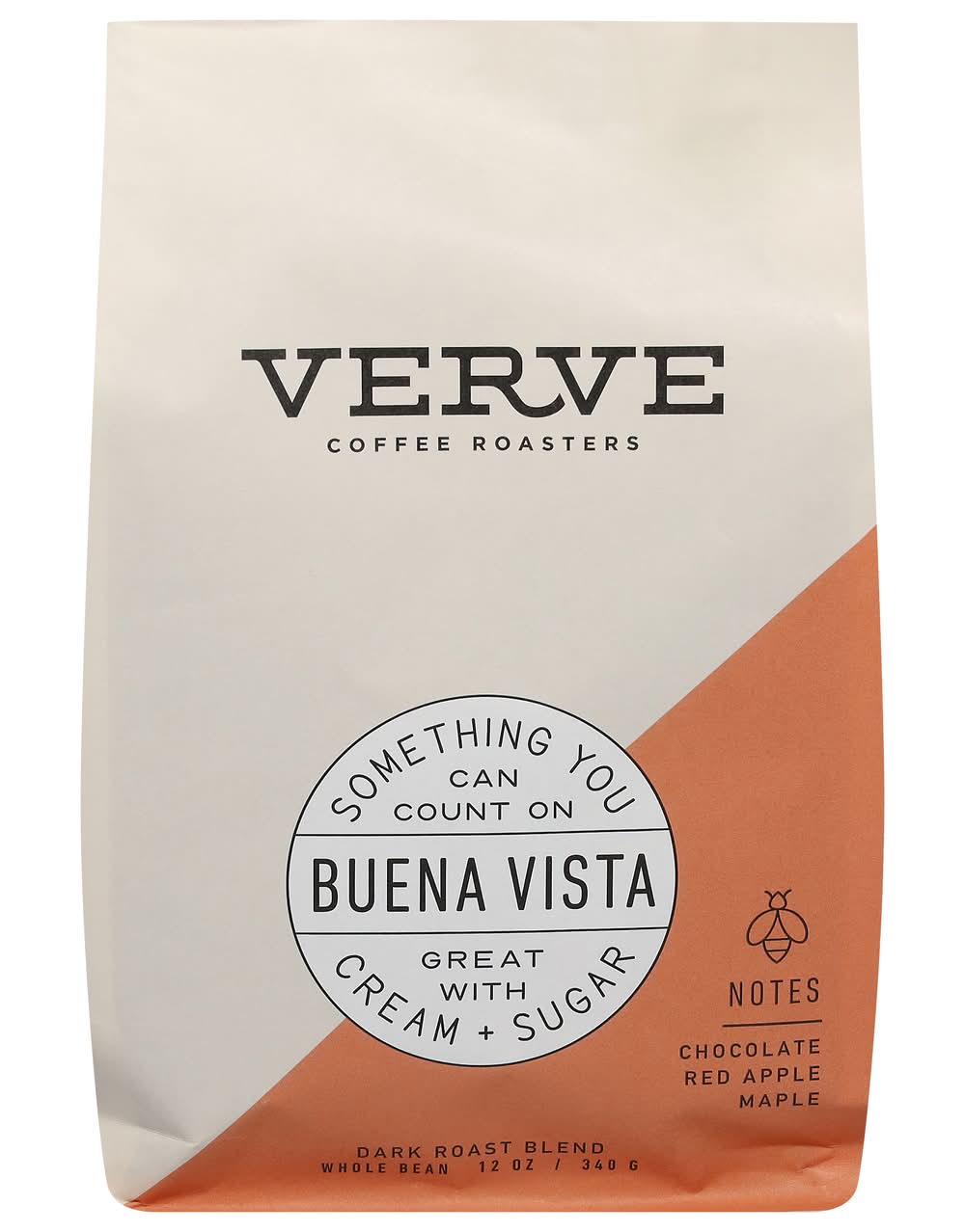 Verve Coffee Roasters Buena Vista Whole Bean Dark Roast Craft Coffee (12 oz)