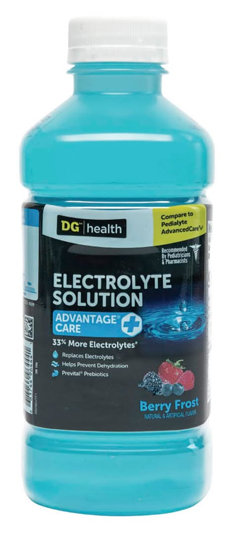 DG Health Advanced Care Electrolyte Solution, Berry Frost (33.8 fl oz)