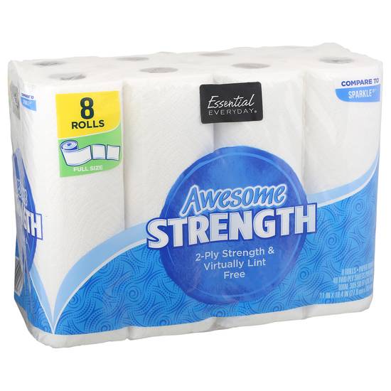 Essential Everyday Awesome Strength 2-ply Full Size Paper Towels (8 ct)
