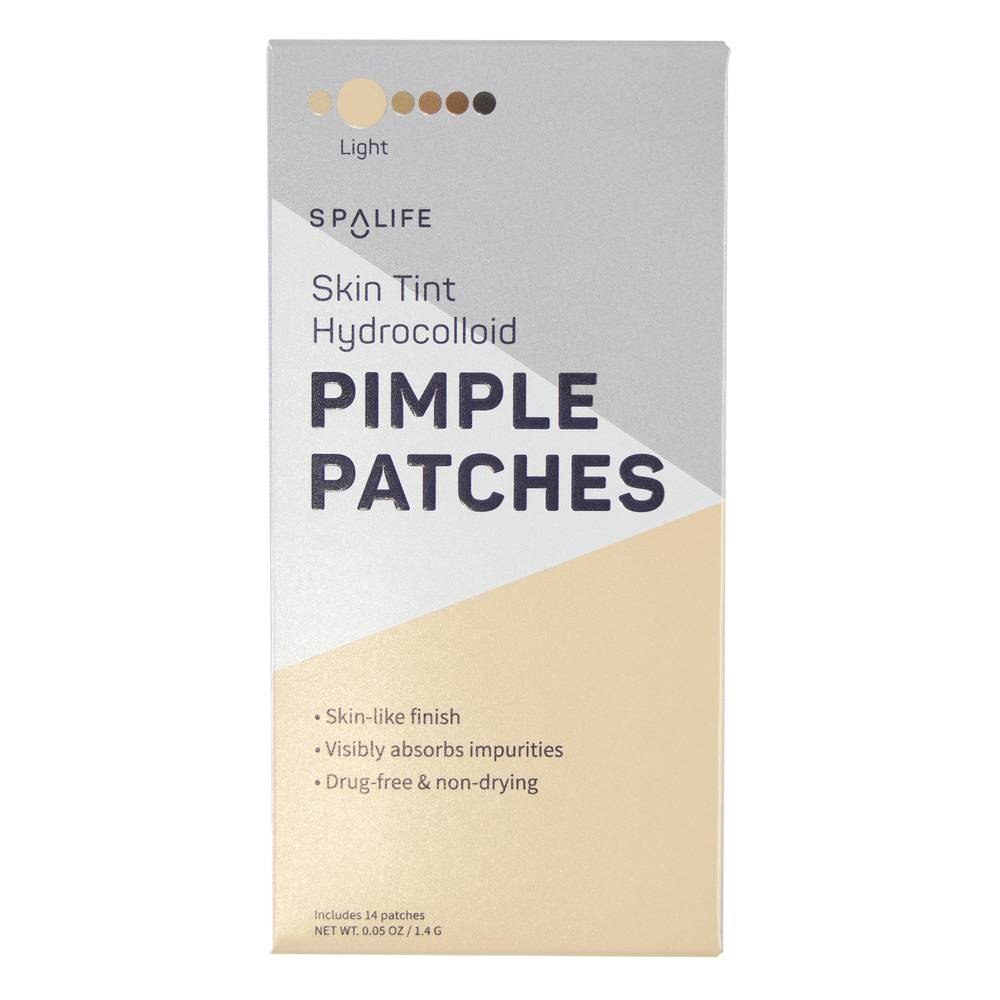 SpaLife Skin Tint Hydrocolloid Pimple Patches, 14 CT - Shade Light