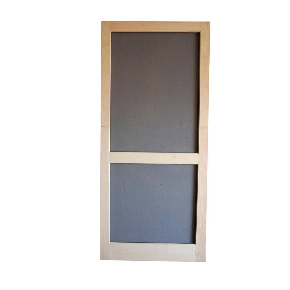 Screen Tight Natural Wood Hinged Screen Door | WCRA36