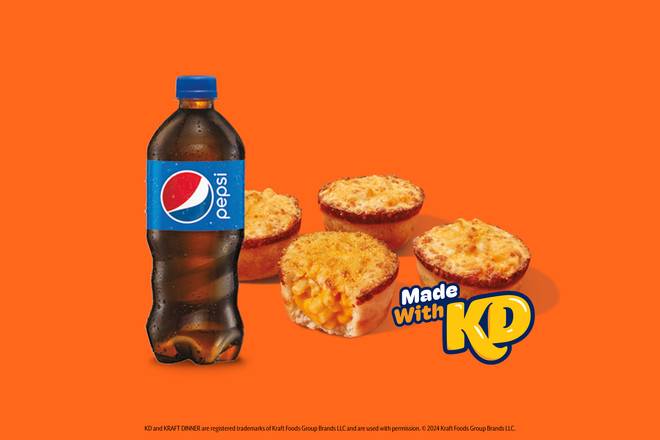 Crazy Puffs™ KD® Mac & Cheese and 591ML Pepsi Combo