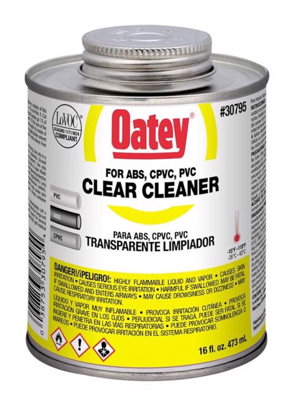 Oatey Clear Cleaner For Abs/Cpvc/Pvc 16 Oz