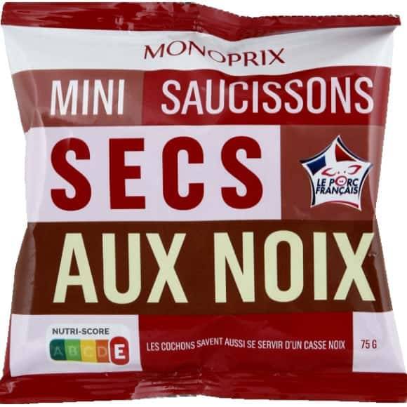 Monoprix Mini Saucissons Secs Aux Noix Le Sachet De 75 G