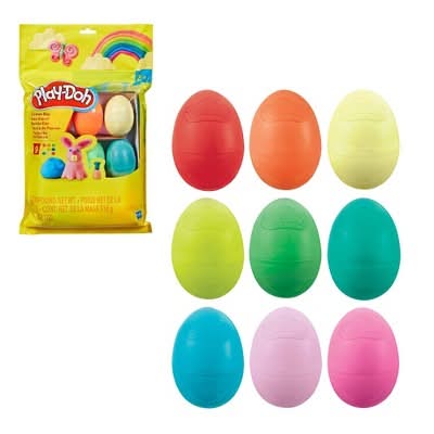 Play-Doh Plastic Easter Bag With Prefilled Eggs, Assorted (9 ct)