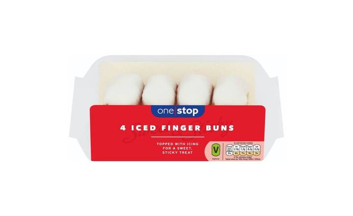 One Stop Iced Finger Buns 4's (395338) 