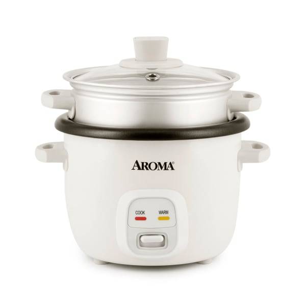 Aroma Rice Cooker Steamer 4-cup (white)