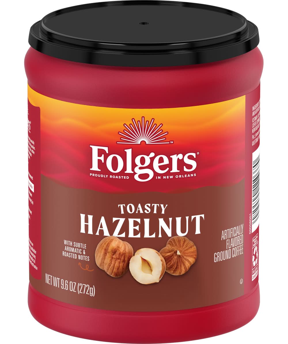 Folgers Ground Coffee, Toasty Hazelnut (9.6 oz)