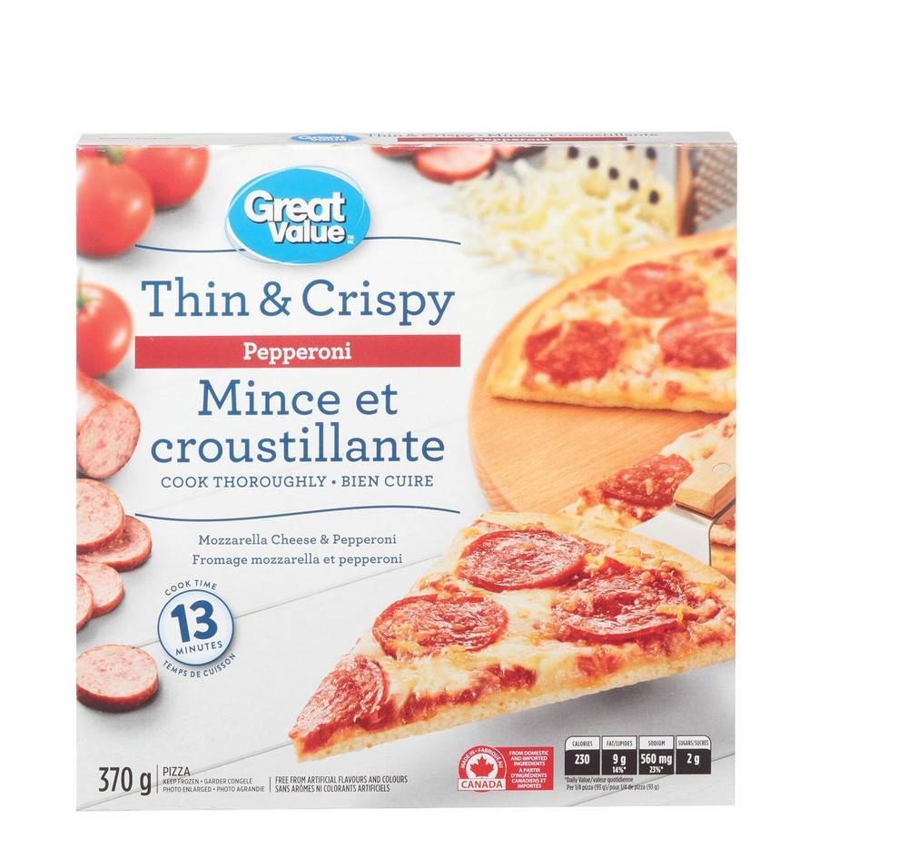 Great Value Thin & Crispy Pepperoni Pizza