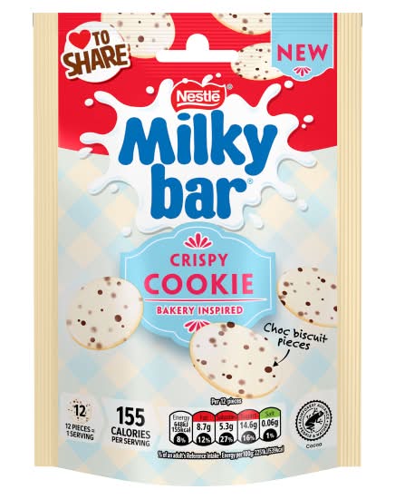 Milkybar Cocoa, Bakery Inspired Crispy Cookie (12 pack)