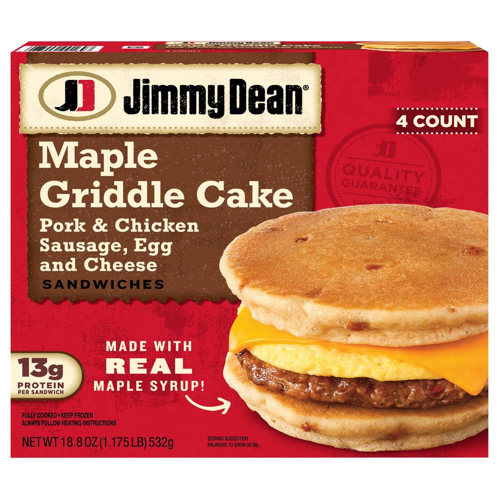 Jimmy Dean Maple Griddle Cake Sandwiches (4 ct)