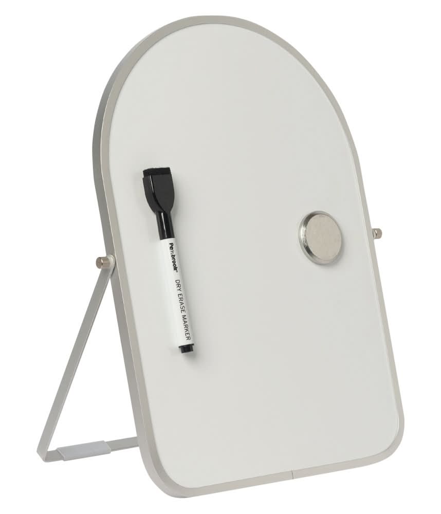 Pembrook Silver Arched Desktop Dry Erase Board