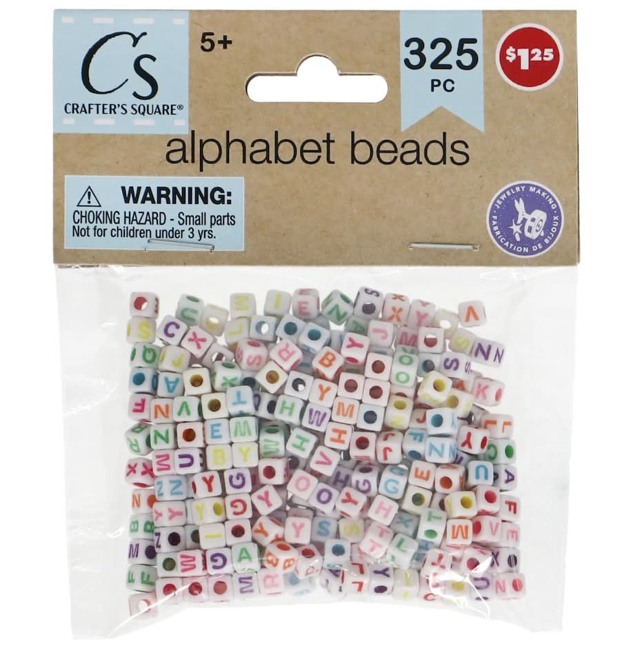 Crafters Square Alphabet Beads Ages 5+ (325 ct)