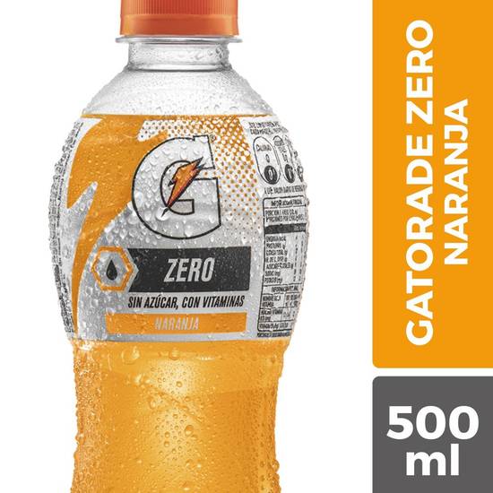 Gatorade Zero - Bebida Isotónica Naranja - Botella 500 ml