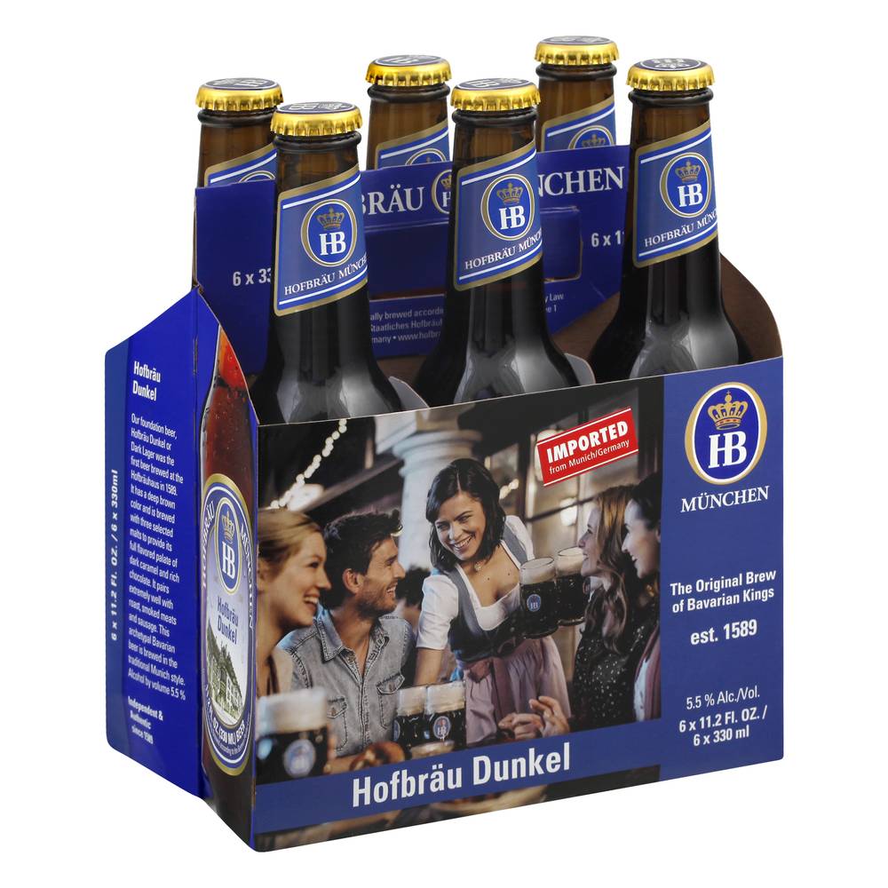 Hofbräu München Dunkel German Beer, 1589 (6 x 11.2 fl oz)