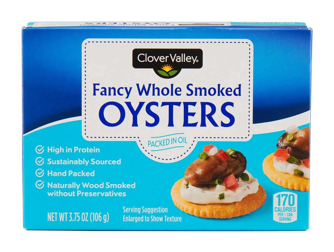 Clover Valley Fancy Whole Smoked Oysters (3.75 oz)