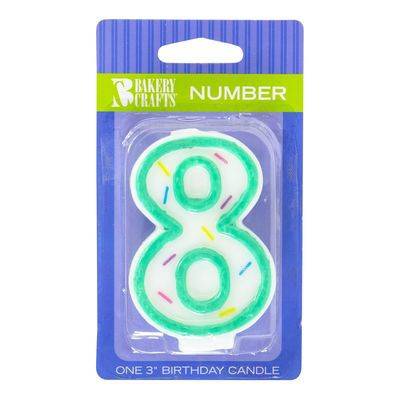 Bakery Crafts Anniversary Candle Number 8 (1 unit)