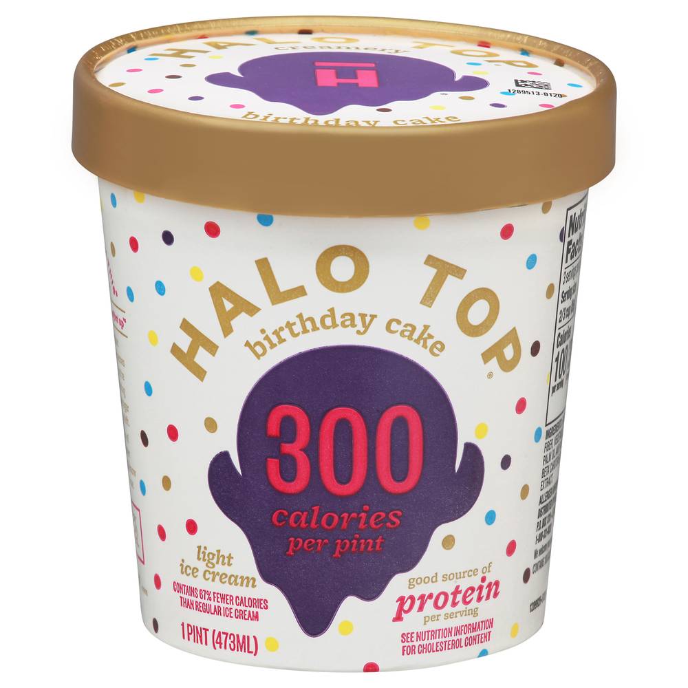 Halo Top Light Birthday Cake Ice Cream (1 pint)